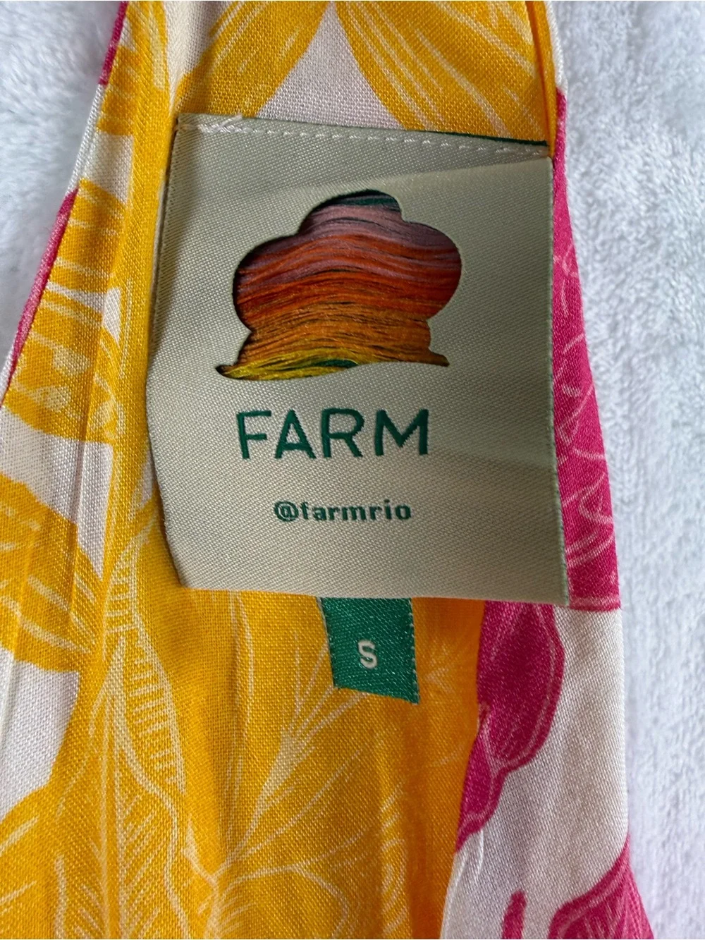 FARM Rio Tropical Floral Reversible Halter Swim Cover-Up Top NWOT Small
